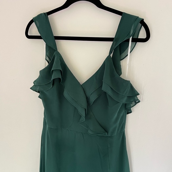 LULUS Adoring Glances Emerald Green Maxi Formal Dress M - Picture 3 of 7